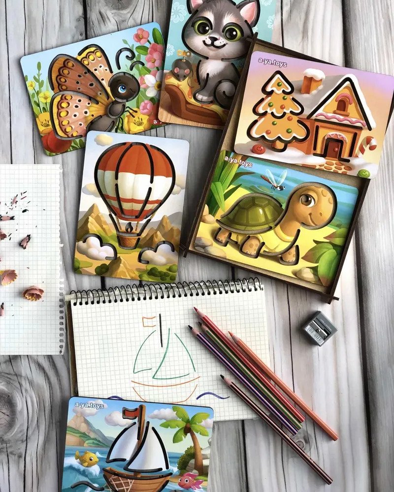 Трафареты большие для рисования Ань-Янь